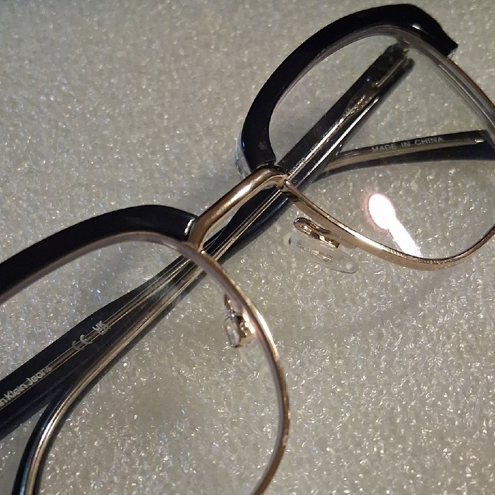 Calvin Klein Black and Silver Eyeglasses - Picture 3 of 13